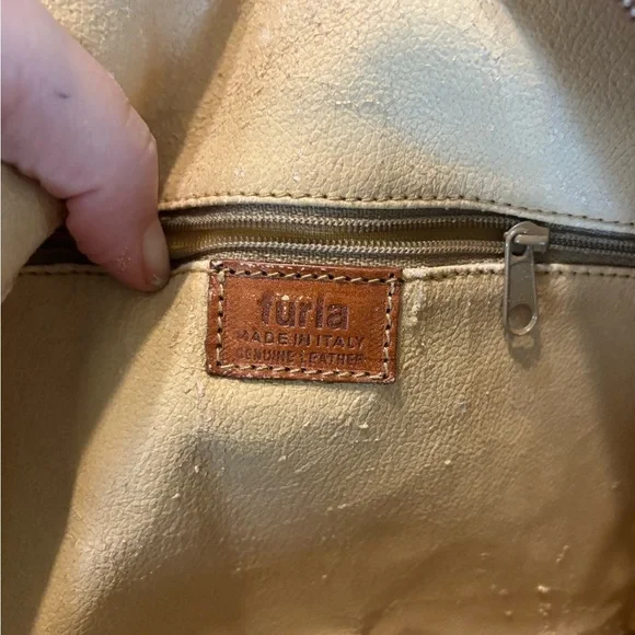 Vintage Furla leather floral bag purse - Picture 3 of 7